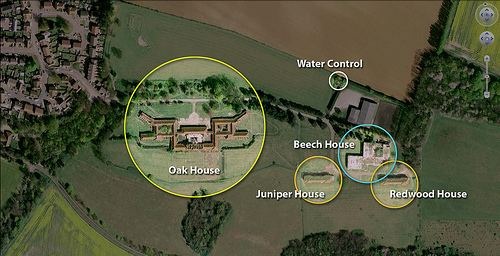 Oak House aerial: key